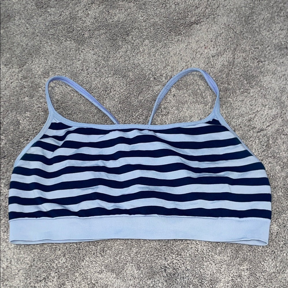 Striped Blue Women's Bra